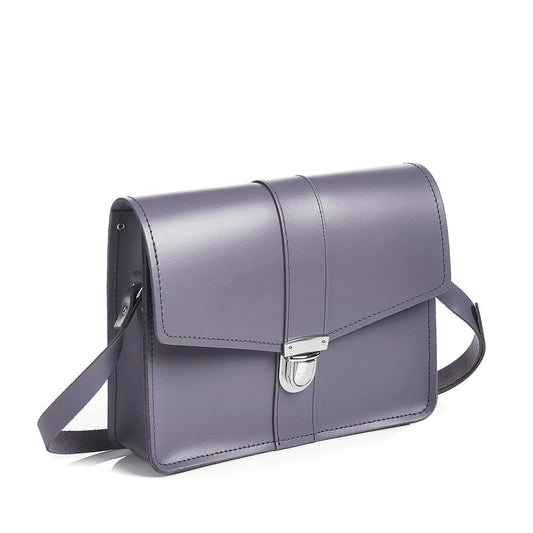 Leather Shoulder Bag – Lilac Grey