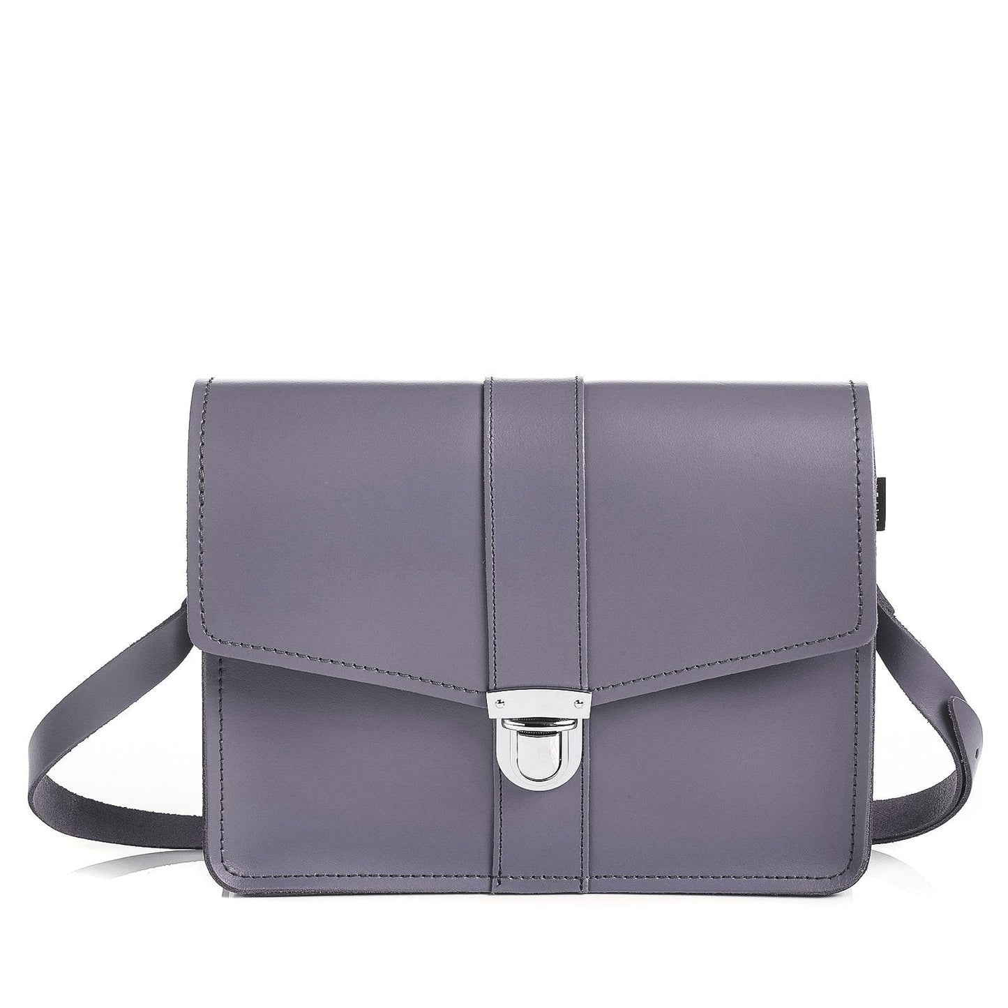 Leather Shoulder Bag – Lilac Grey