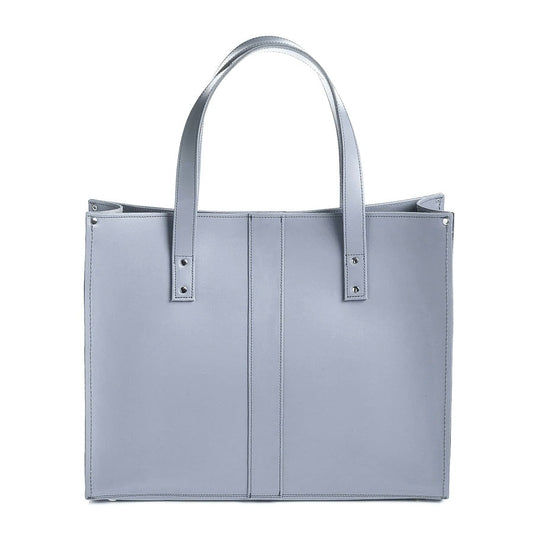 Handmade Leather Shopper – Lilac Grey
